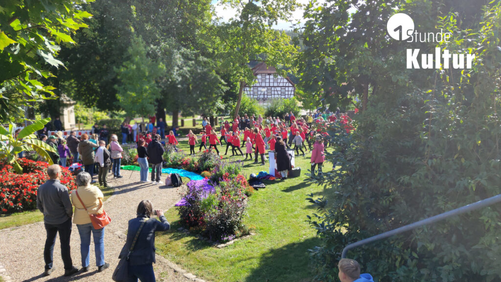 Tanzende Menschen im Park