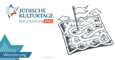 Illustration einer Landkarte mit einer Zielfahne und Wegen