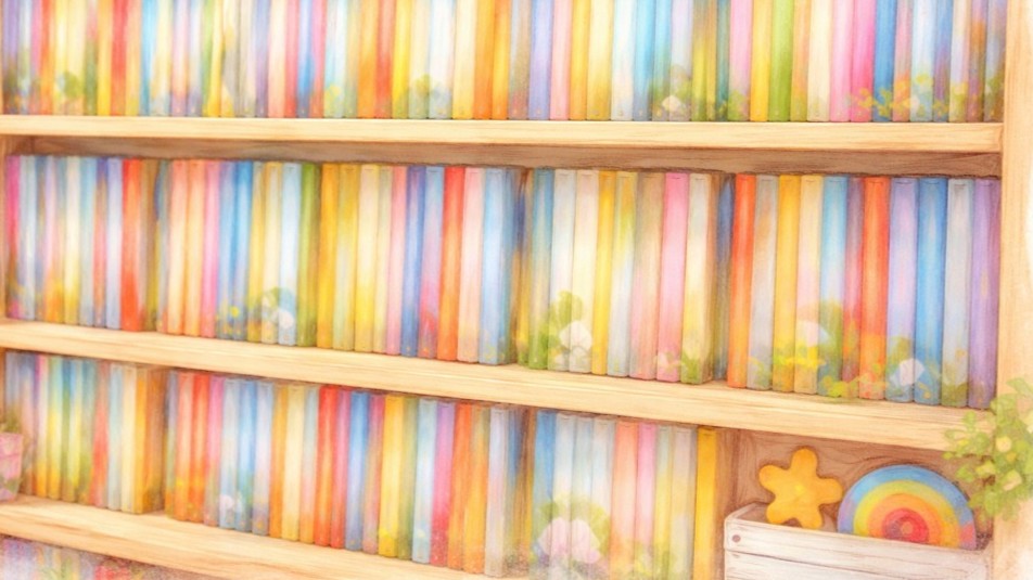KI-generiertes Bild mit Bücherregal.
